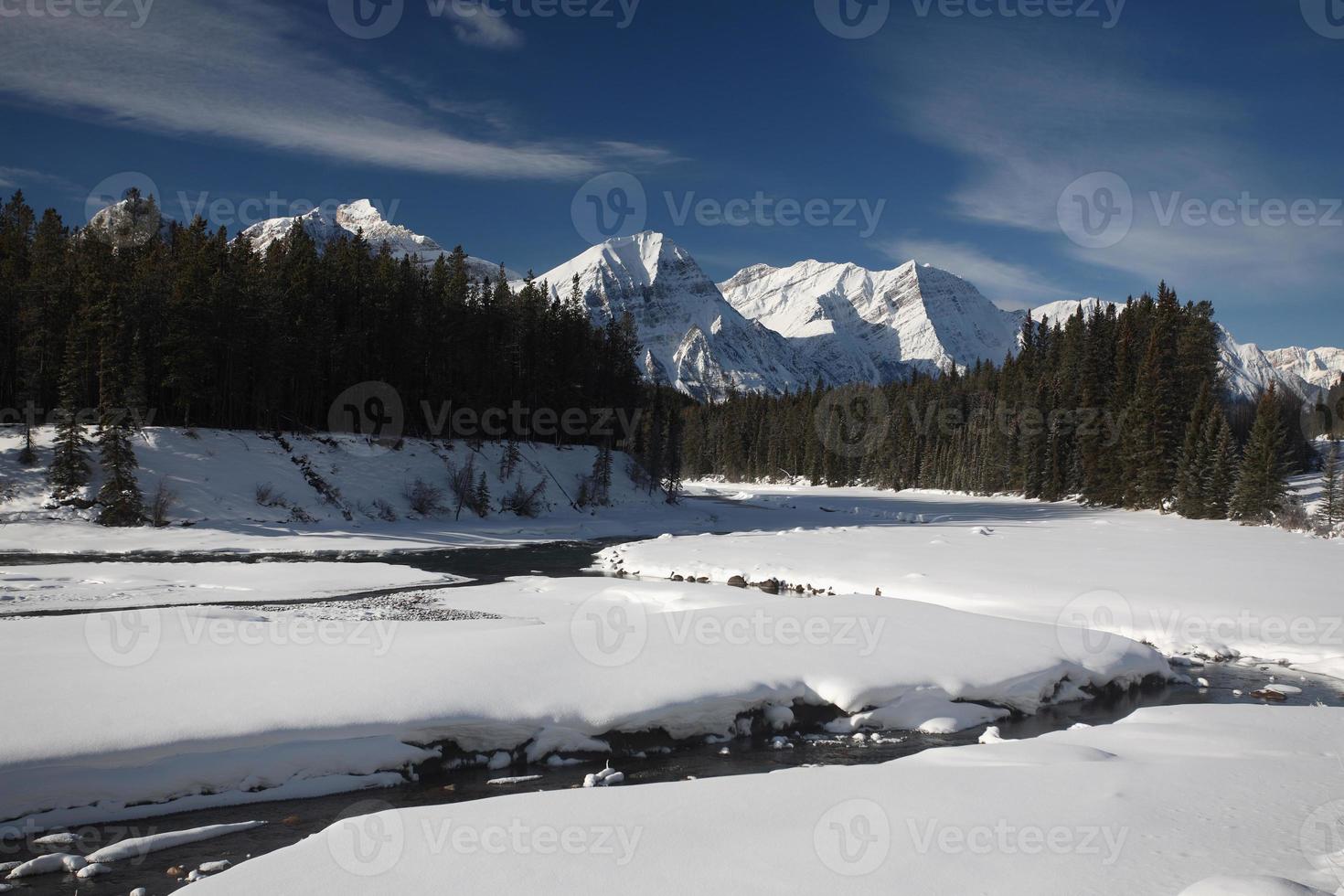 offenes Wasser im Winter foto