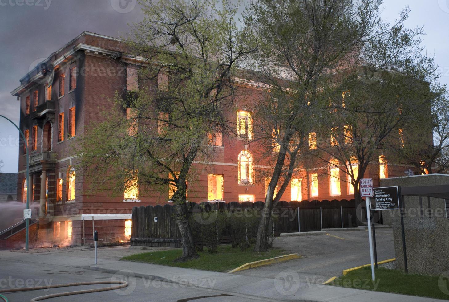 Brand im Gebäude Saskatchewan foto