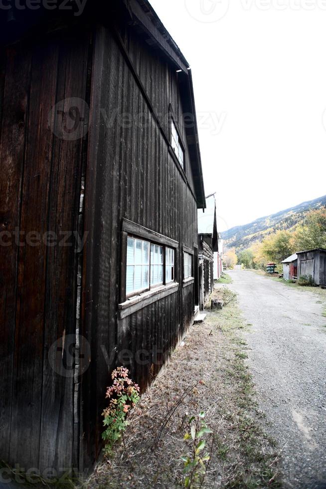 Blockhäuser am Telegraph Creek im Norden von British Columbia foto