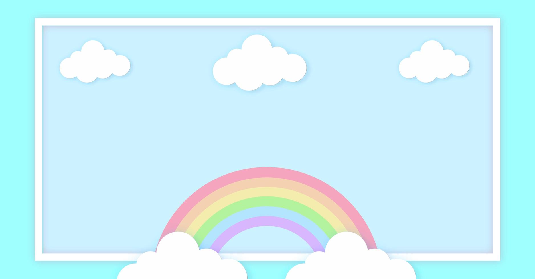 abstrakter kawaii bunter himmelregenbogenhintergrund. Pastell-Comic-Grafik mit weichem Farbverlauf. konzept für das design oder die präsentation von hochzeitskarten foto