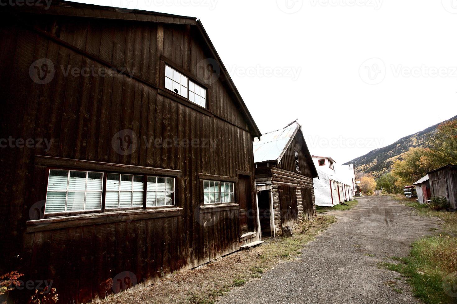 Blockhäuser am Telegraph Creek im Norden von British Columbia foto