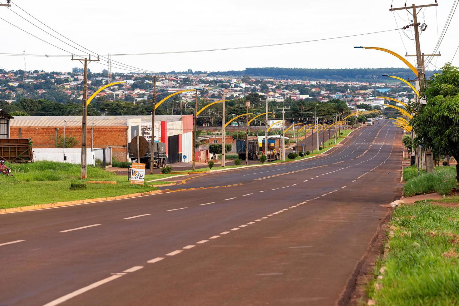 Einfahrtsstraße in die Stadt Costa Rica foto