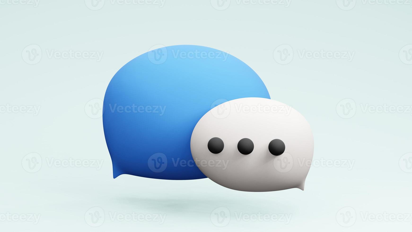 Sprechblasen Denken Ballon Infografik Design 3D-Rendering foto