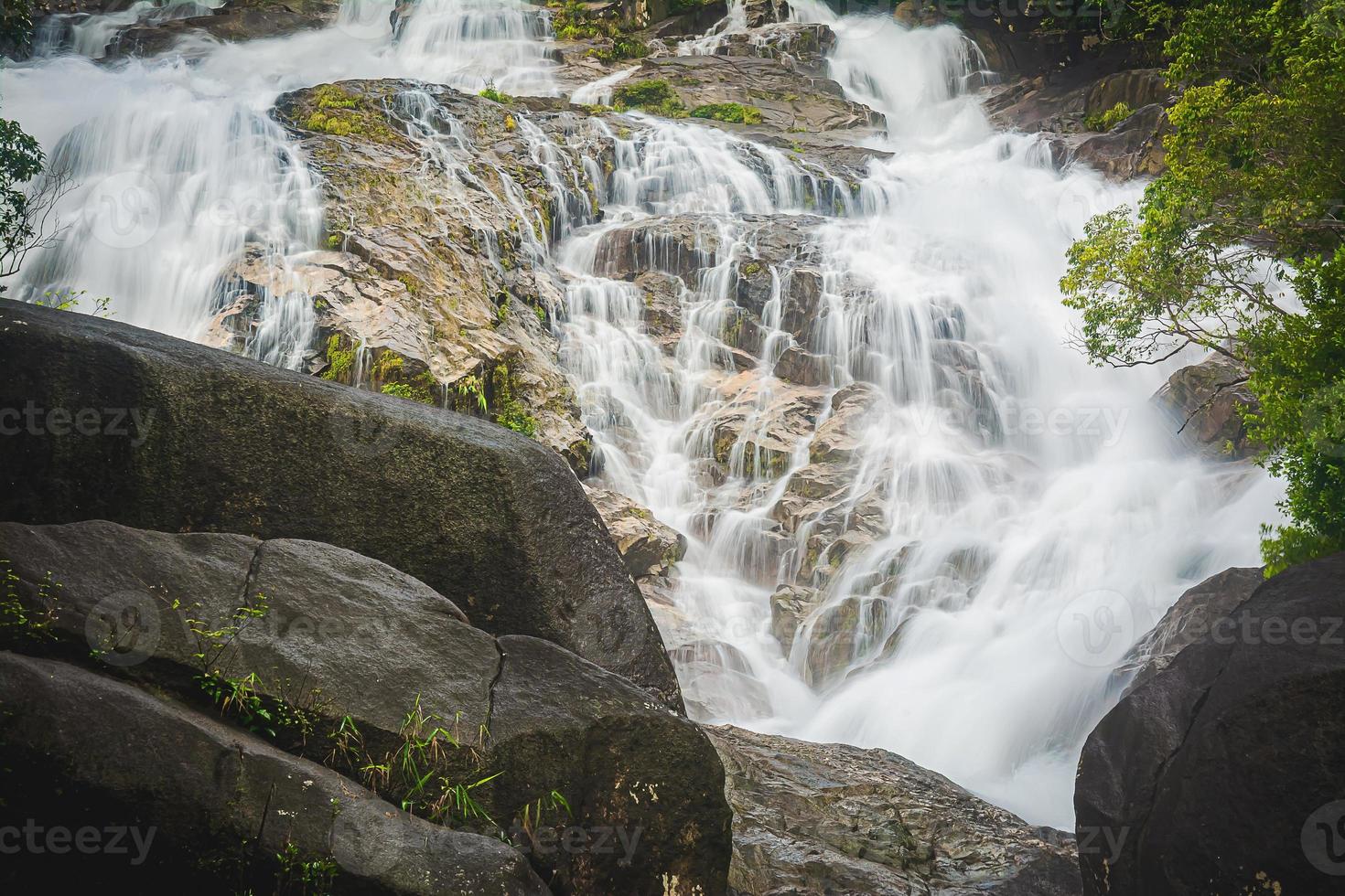 Wasserfall schönes Asien Thailand, Praiwan-Wasserfall phatthalung foto