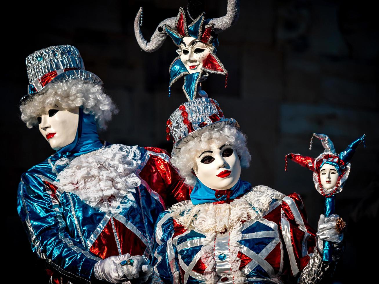 venezianischer karneval in rosheim, elsass, frankreich. foto