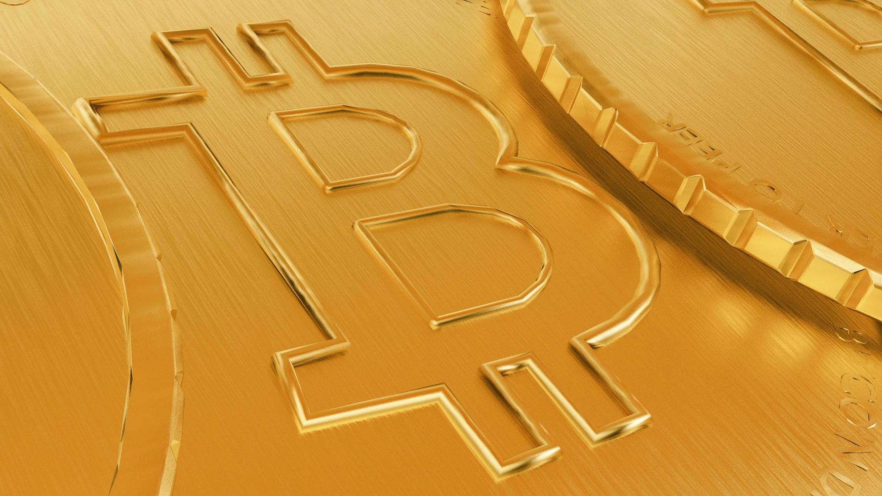 bitcoin gold hintergrundbild hintergrund textur 3d illustration rendern foto