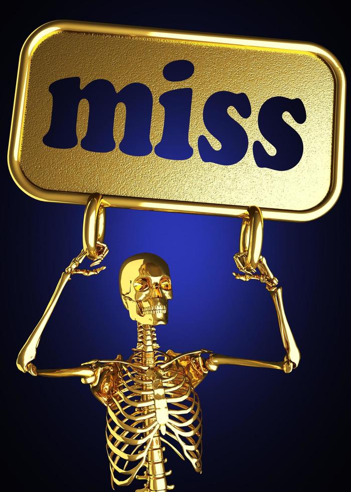 miss word und goldenes skelett foto