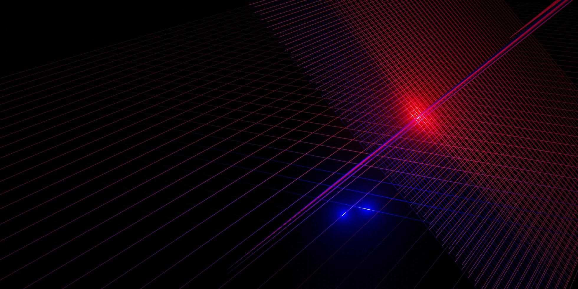 Neonlicht-Laser-Hintergrund 80er Neongitter 3D-Illustration foto