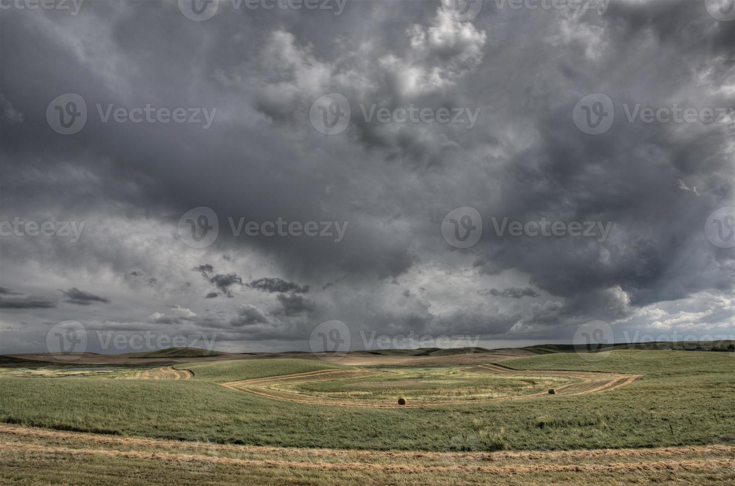 Prairie Road Gewitterwolken foto