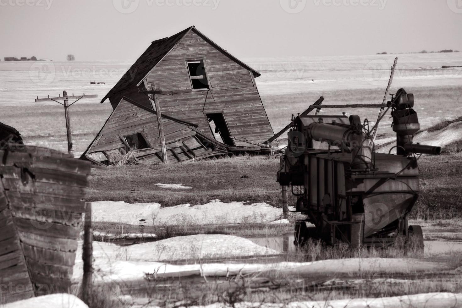 Verlassenes Gehöft in Saskatchewan foto