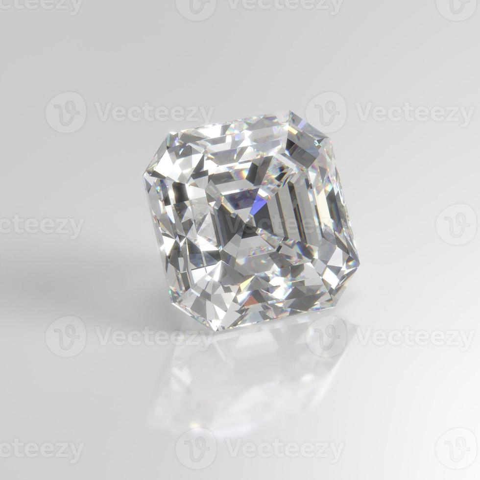 diamant edelstein asscher 3d rendern foto