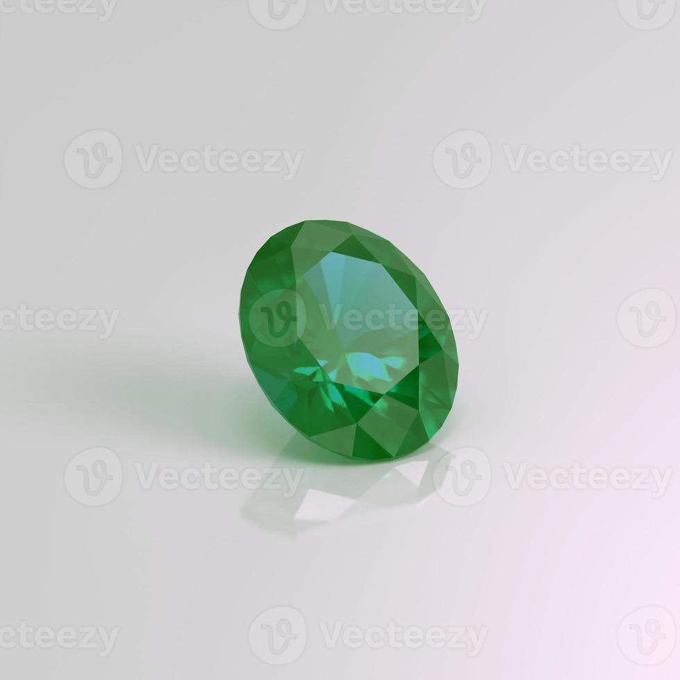 smaragd edelstein oval 3d rendern foto