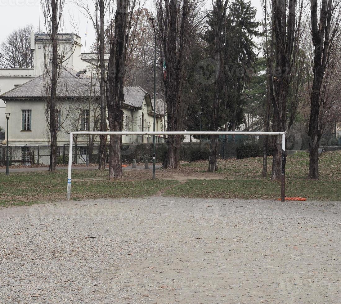 Torpfosten im Fußballfeld foto