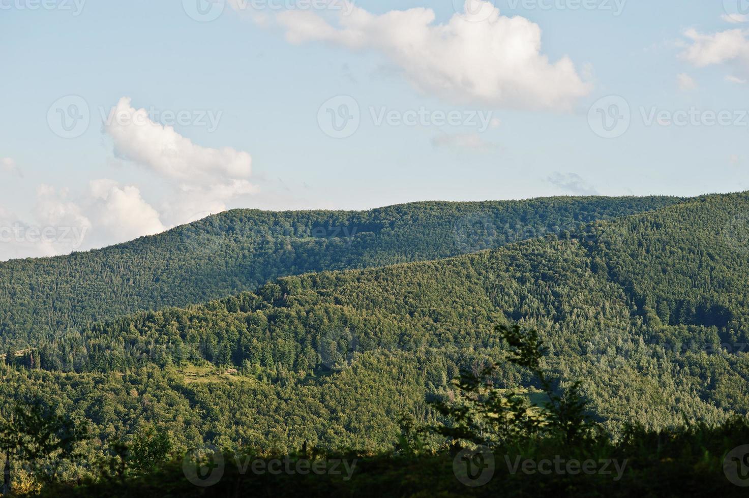 Blick auf die Kammkarpaten in der Westukraine foto