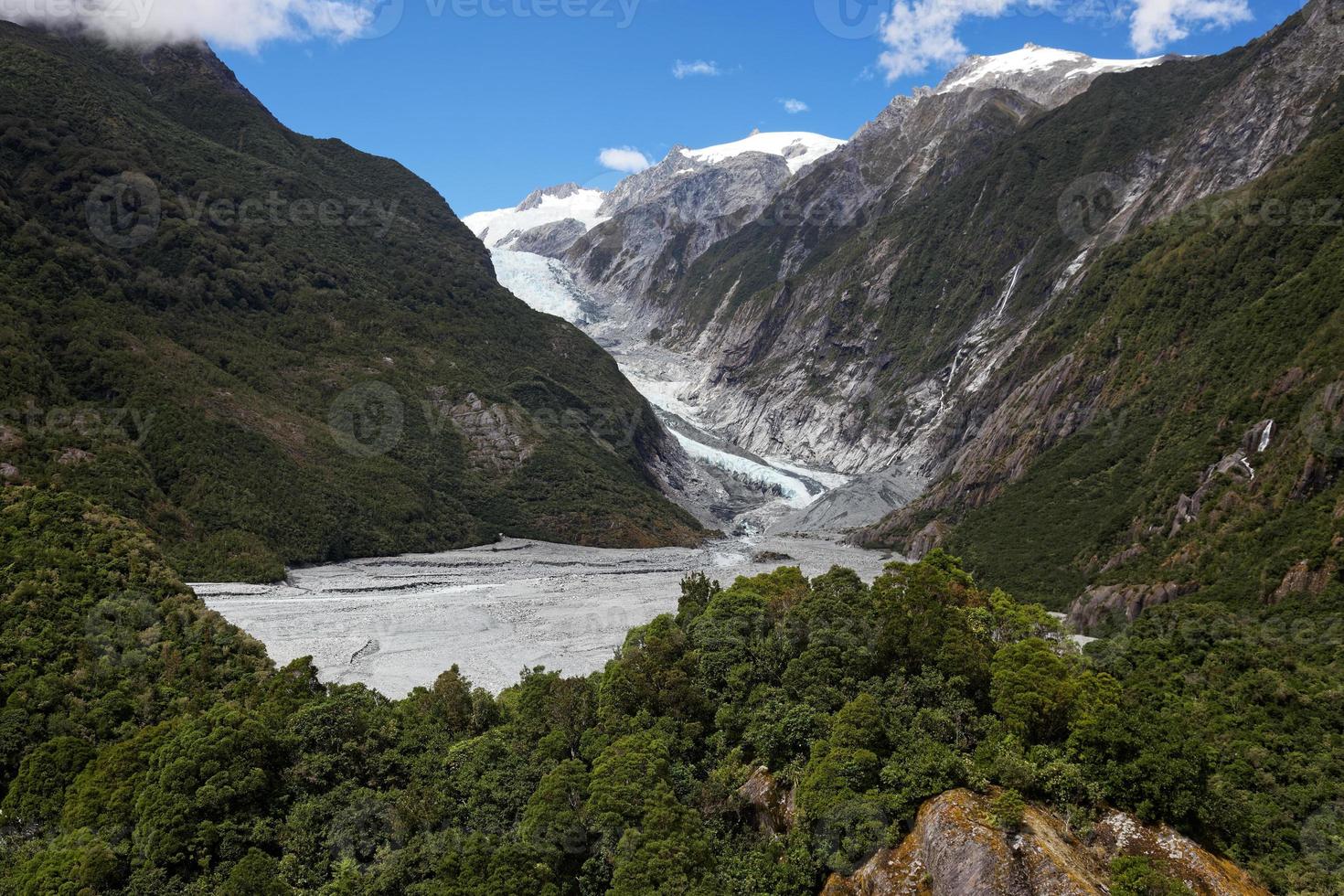 Blick auf den Franz-Joseph-Gletscher foto