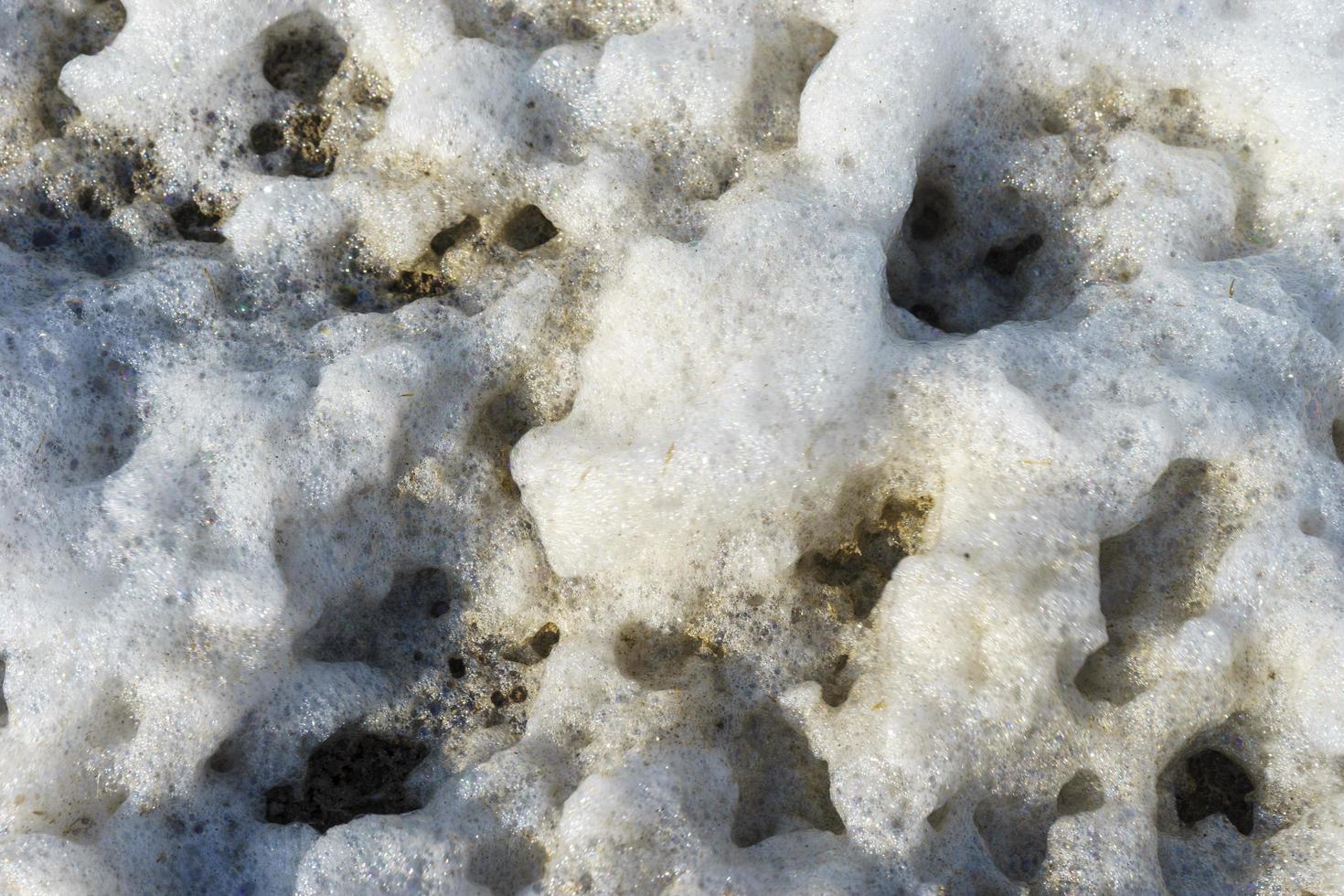 natürlicher strukturierter hintergrund aus weißem schaum foto