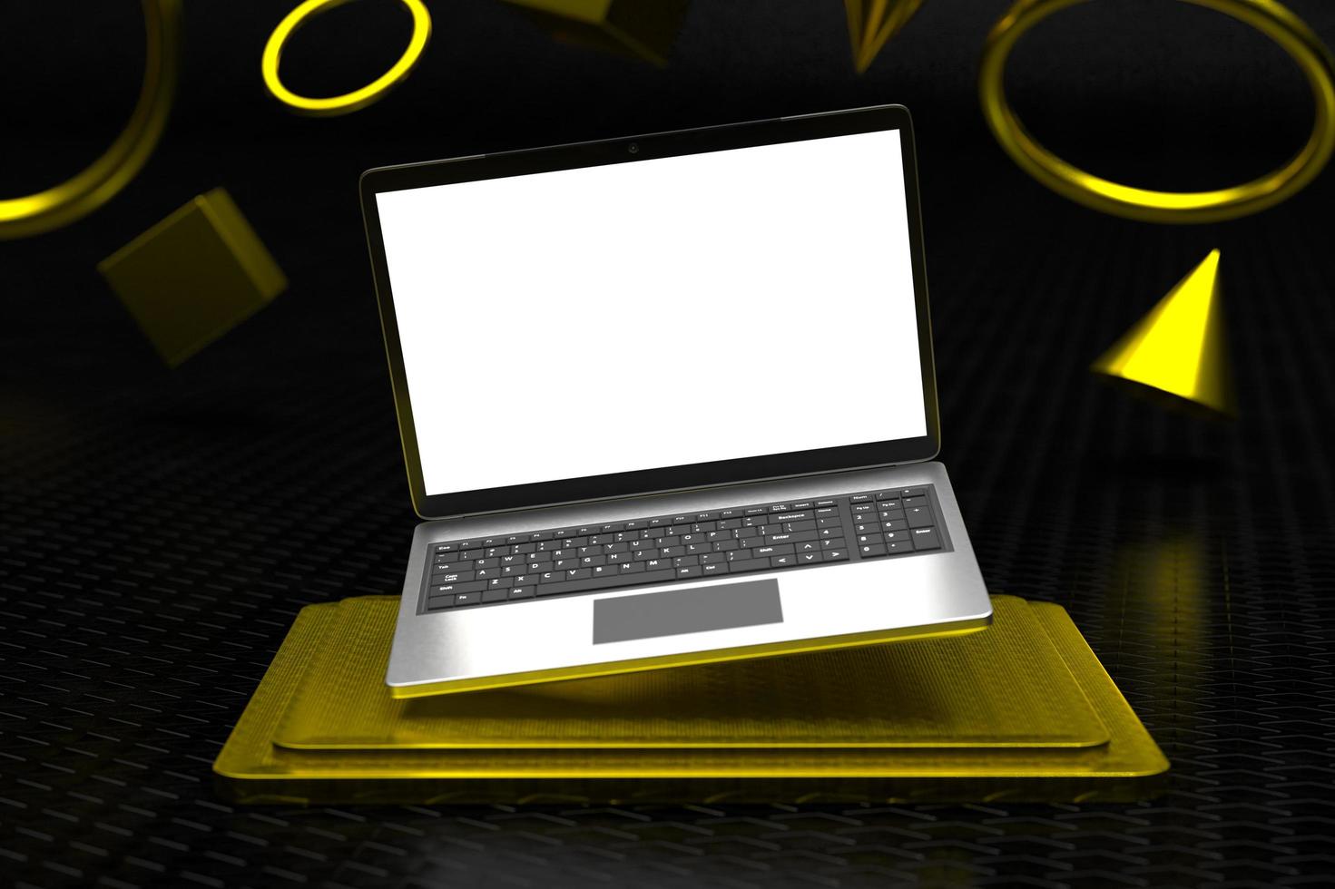 Laptop-Bildschirm-Mockup-Vorlage Notebook Pro foto