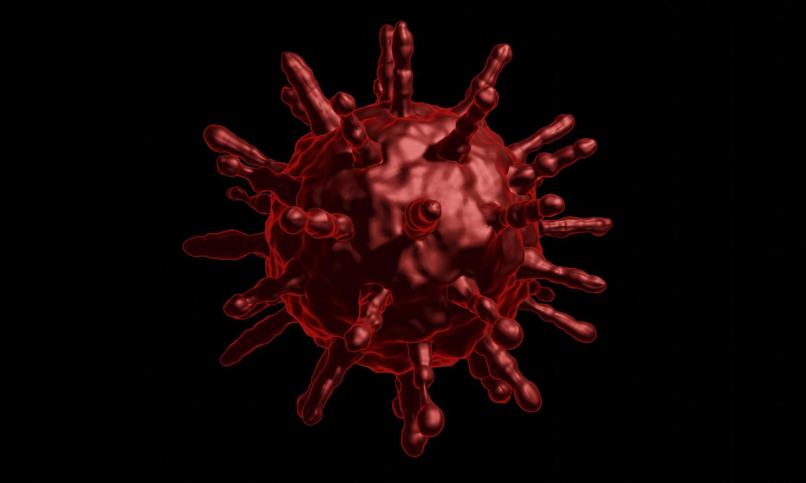 medizinische illustration der coronavirus-krankheit covid-19-infektion. china-pathogene respiratorische influenza-covid-viruszellen. Neuer offizieller Name für die Coronavirus-Krankheit namens Covid-19. 3D-Rendering. foto