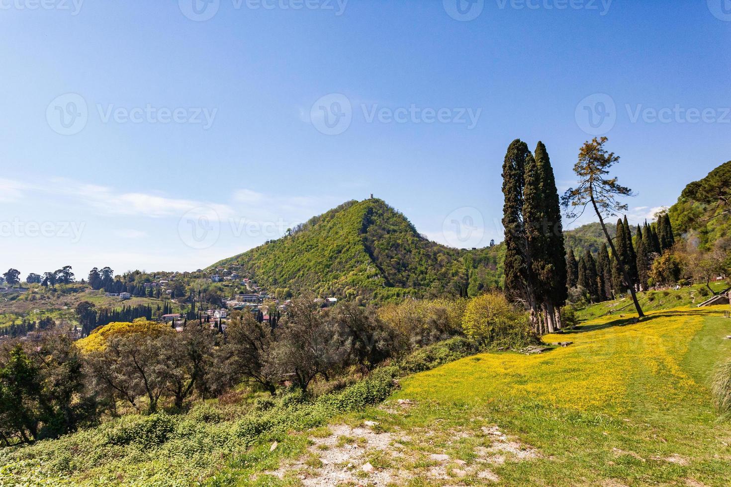 Blick vom neuen Athos-Kloster Abchasien foto