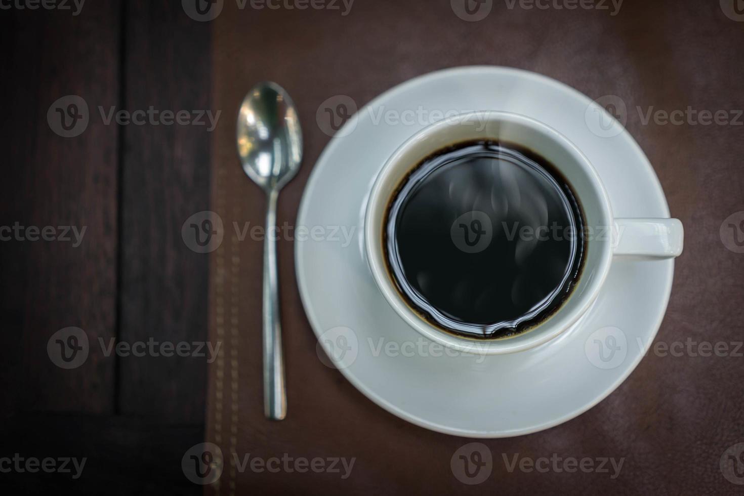 heißen Kaffee am Morgen foto