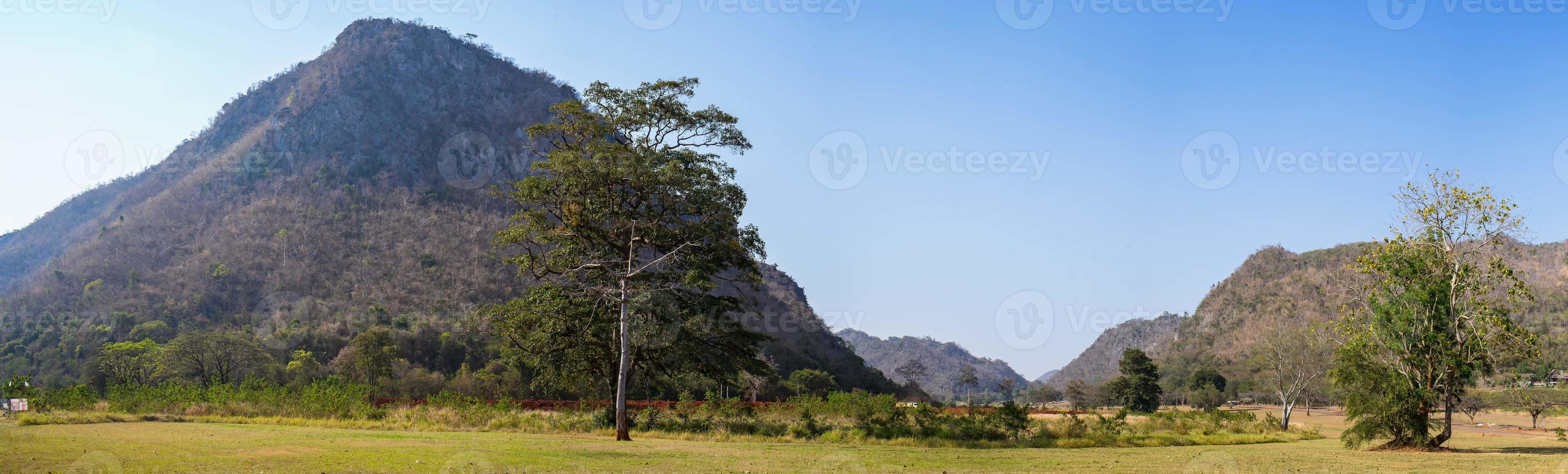 Panoramablick auf die Landschaft des Nationalparks Khao Yai in Thailand. foto