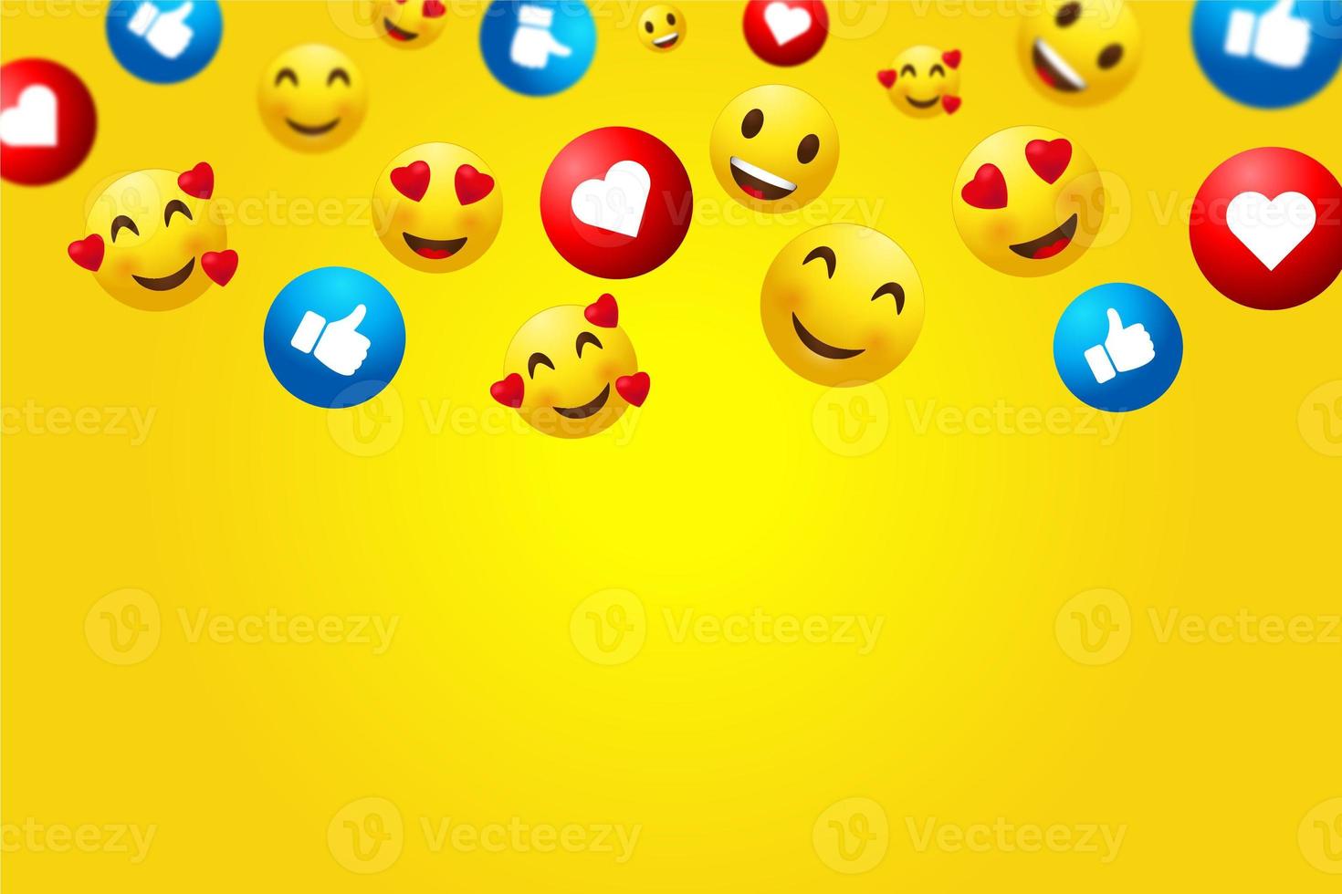 unterschiedlicher Emojis-Hintergrund foto