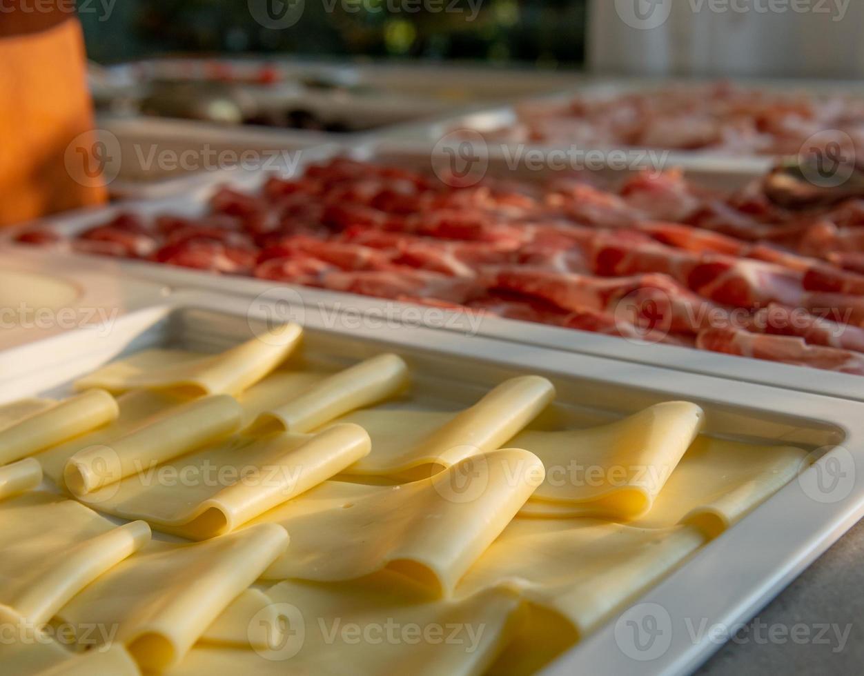 Buffettisch zum Frühstück foto