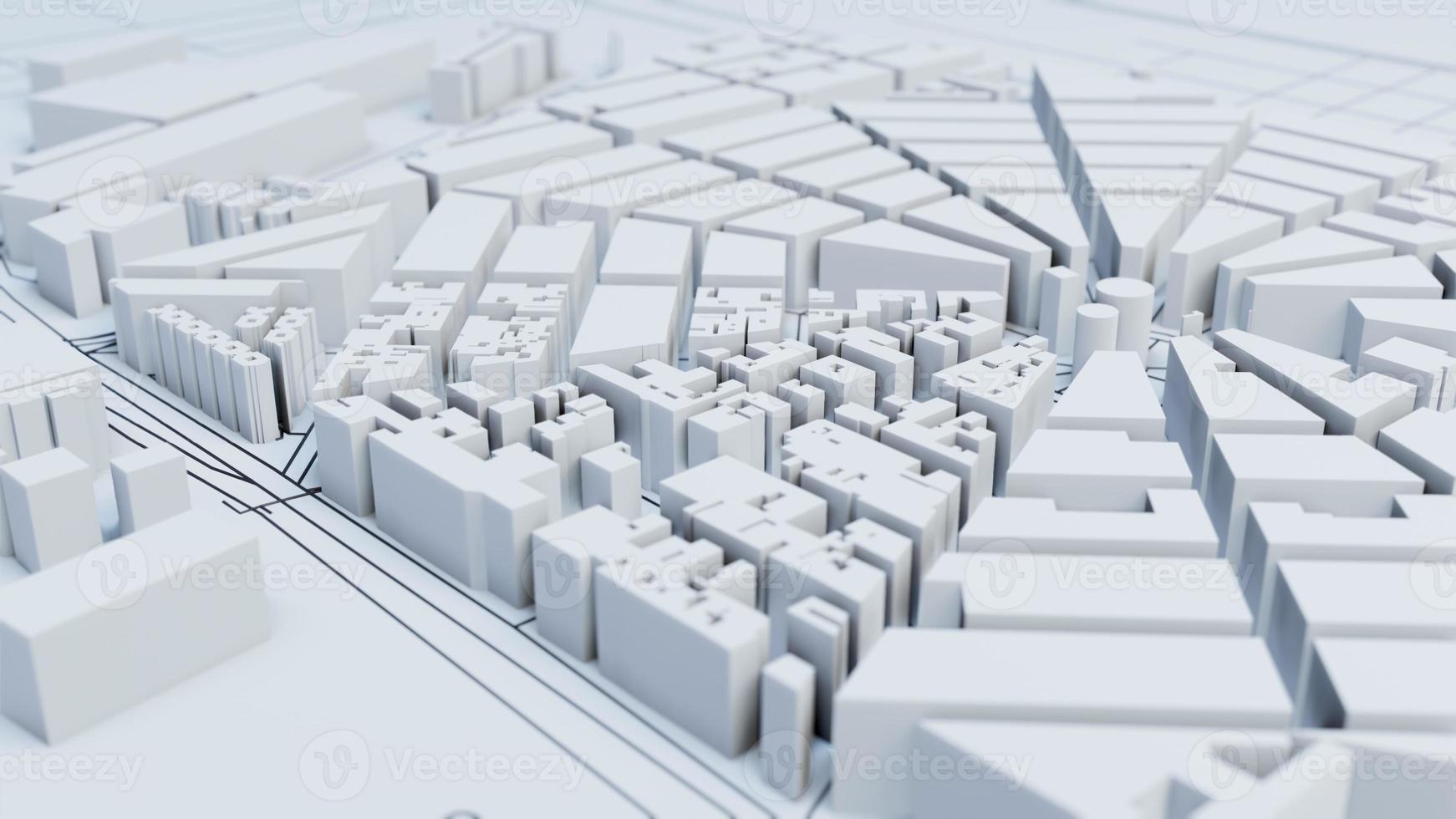 techno mega city urbane und futuristische technologiekonzepte, 3d-rendering foto