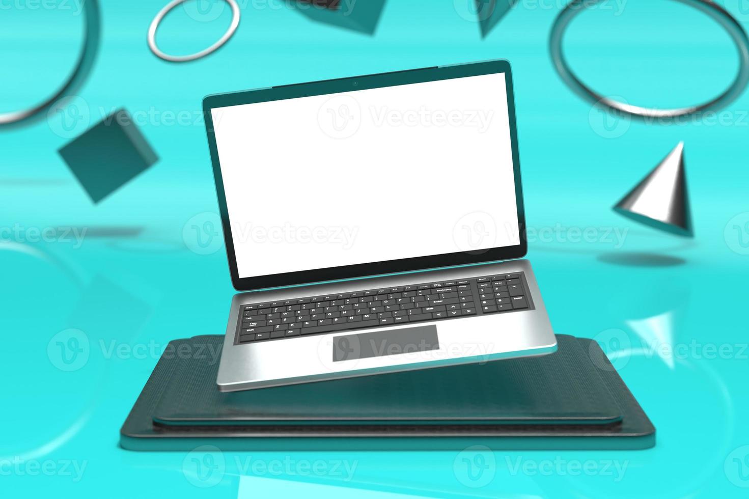 Macbook-Laptop-Bildschirm-Mockup-Vorlage foto