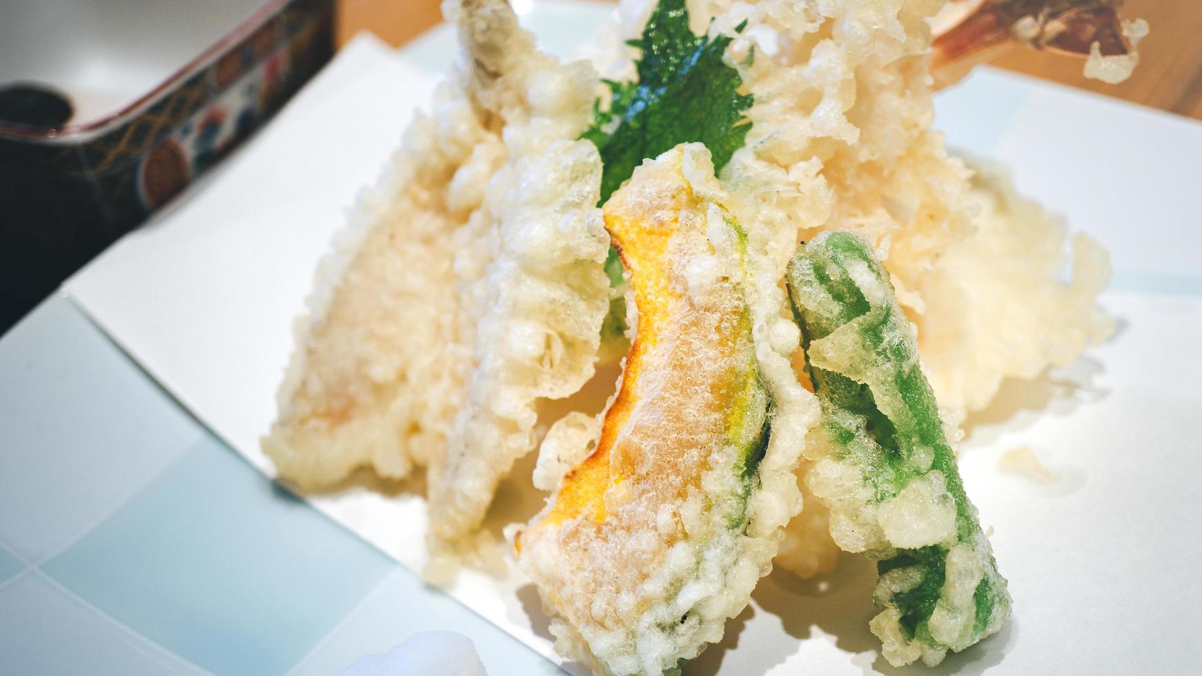 tempura traditionell von japanischem essen. foto