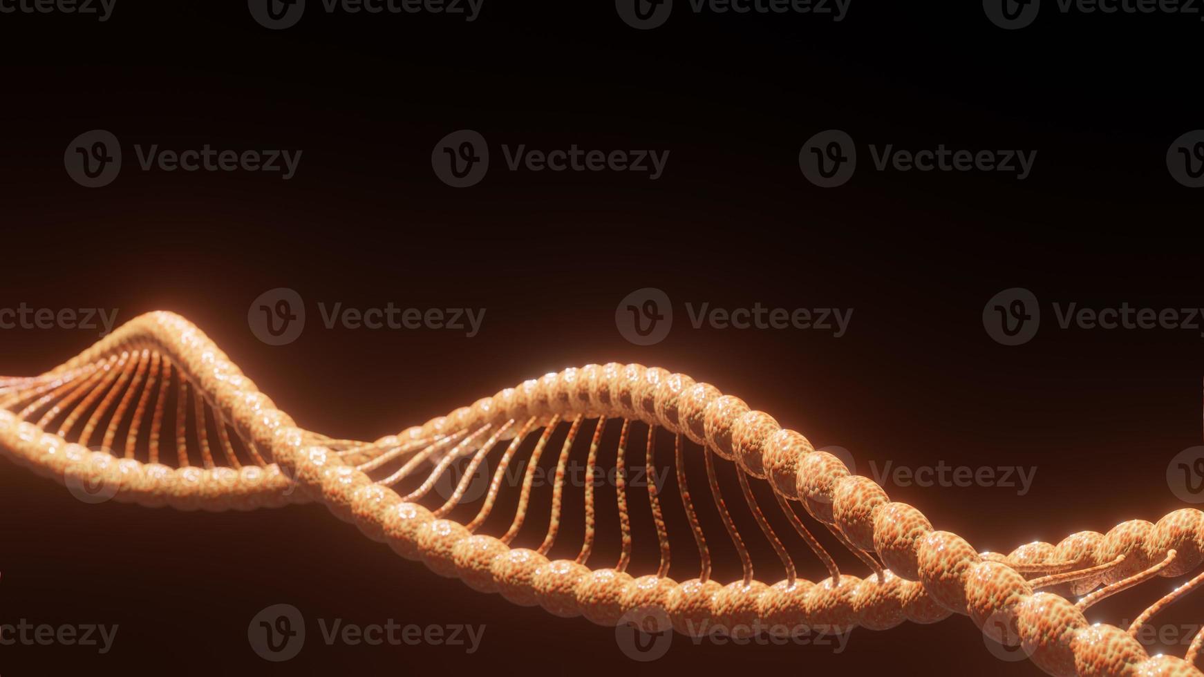 abstrakte Vektor-DNA-Struktur. medizinische Wissenschaft Hintergrund 3D-Rendering foto