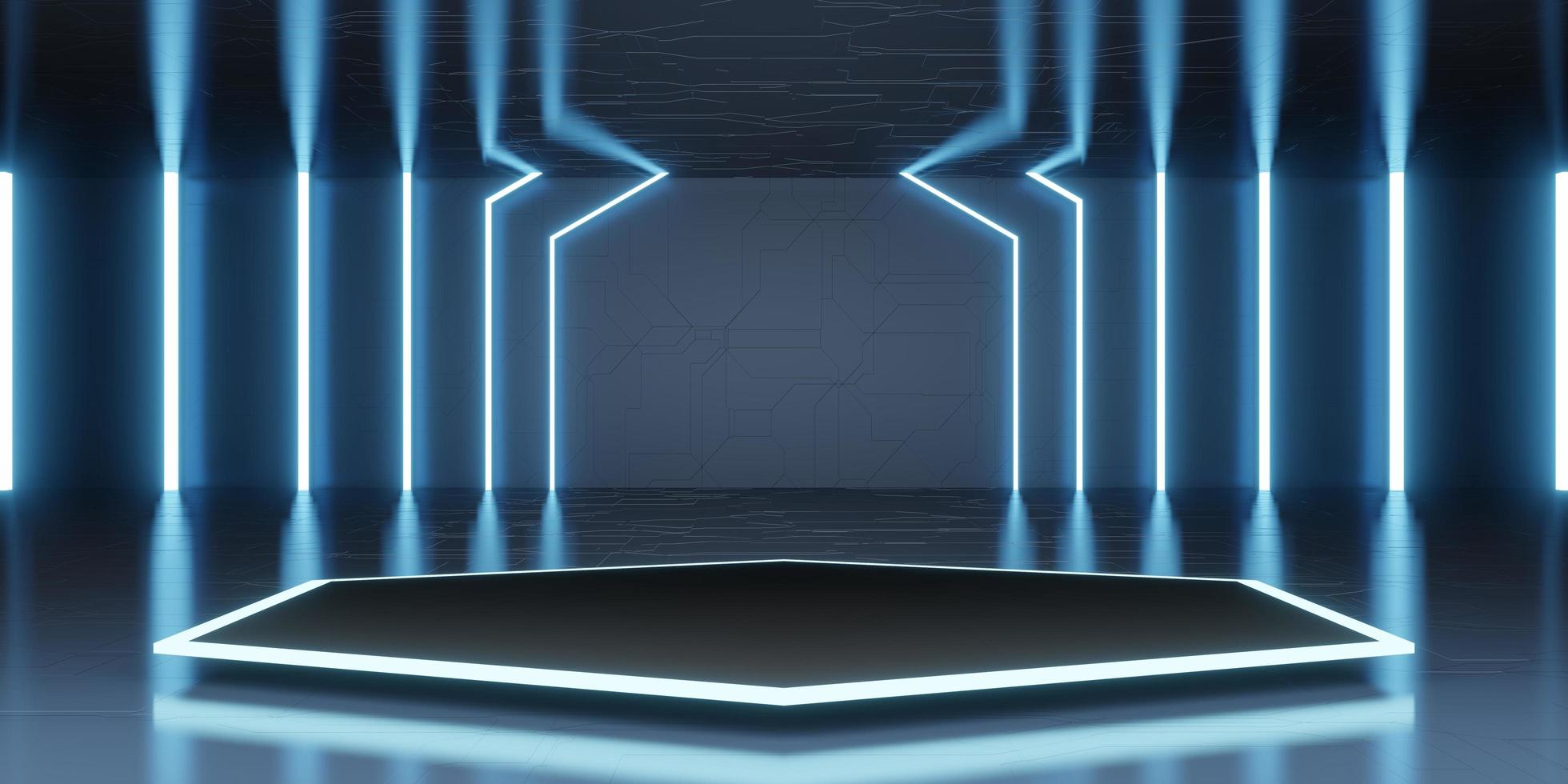 Laserhintergrund futuristischer Horizont Hintergrund Technologie Hintergrund moderne abstrakte 3D-Darstellung foto