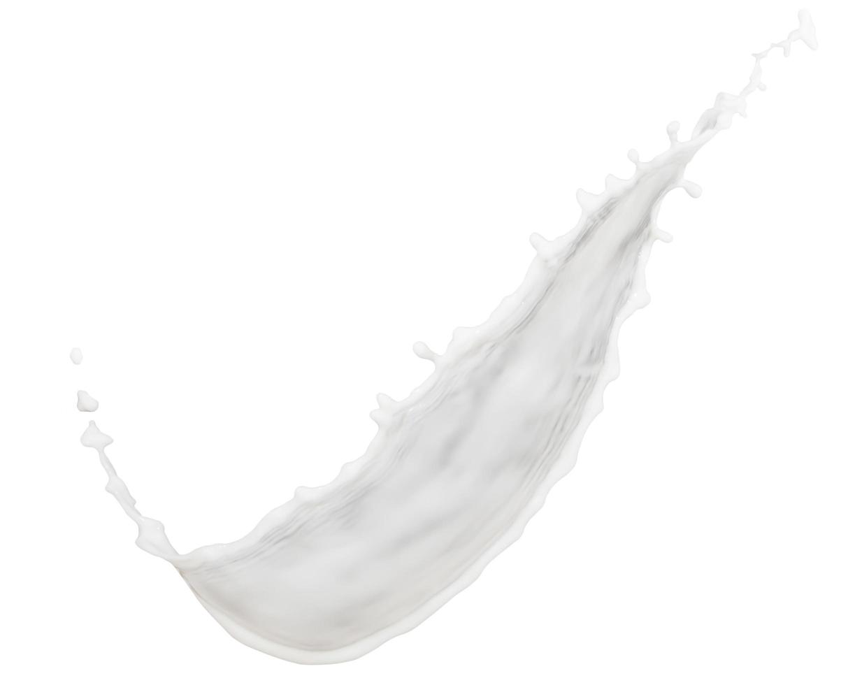 Spritzer Milch oder Sahne isoliert auf weißem Hintergrund foto