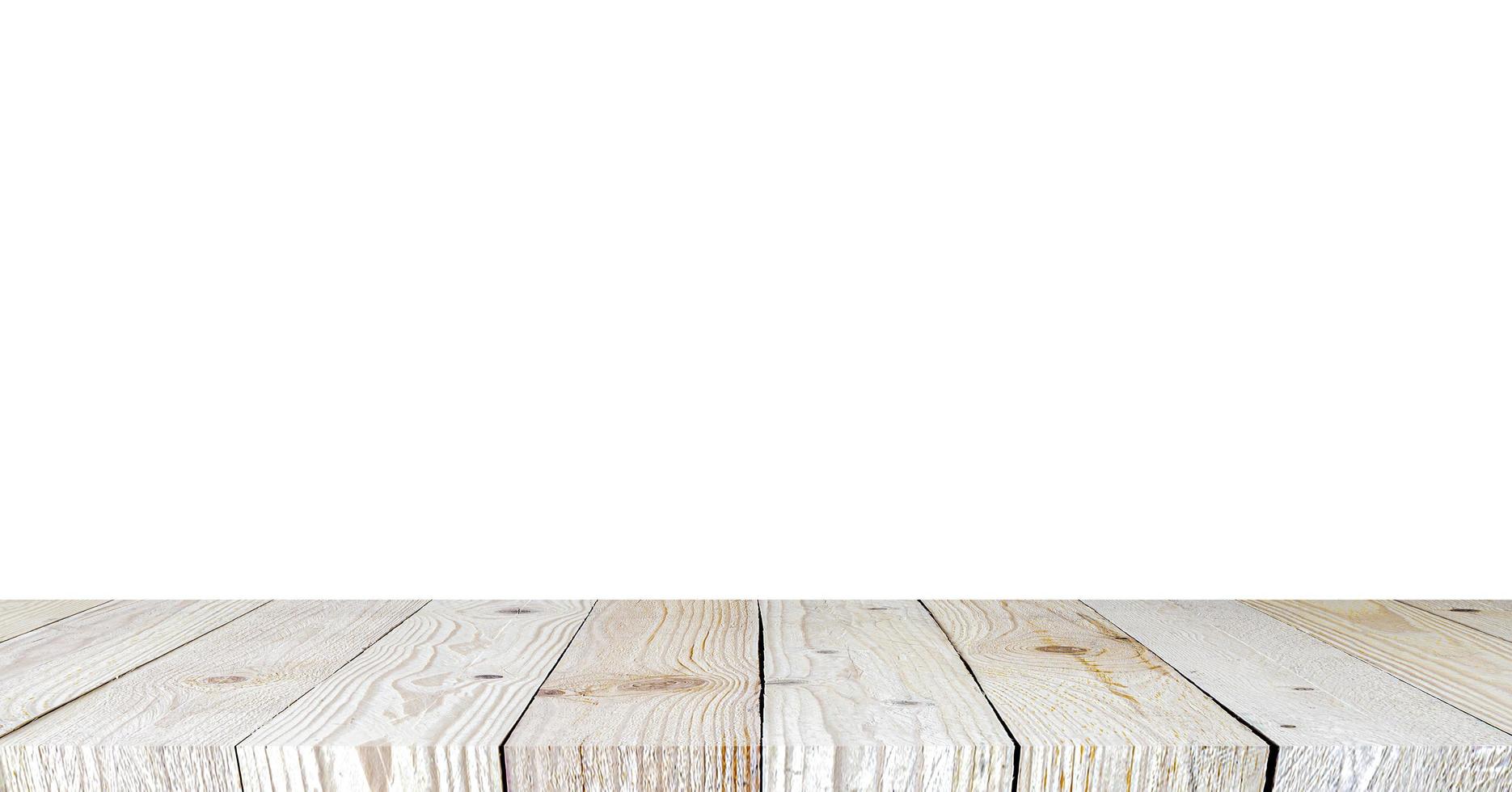 isolierte Holzregal- oder Bodentextur auf weißem Hintergrund. foto