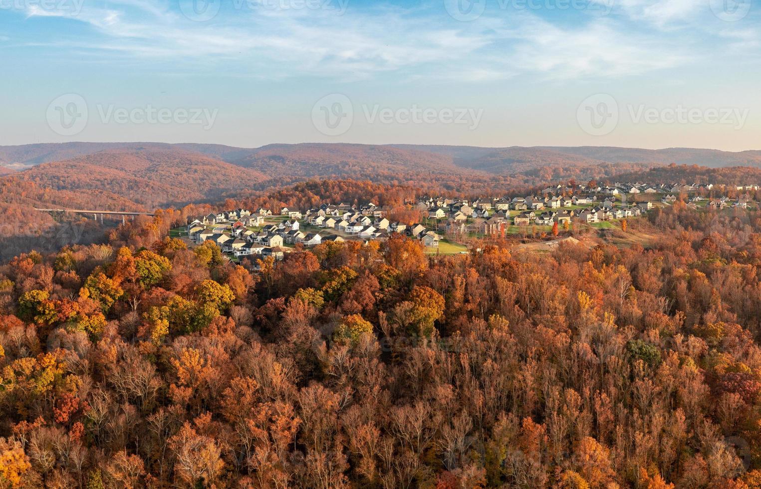 Luftaufnahme der Klippen in der Nähe von Morgantown wv foto