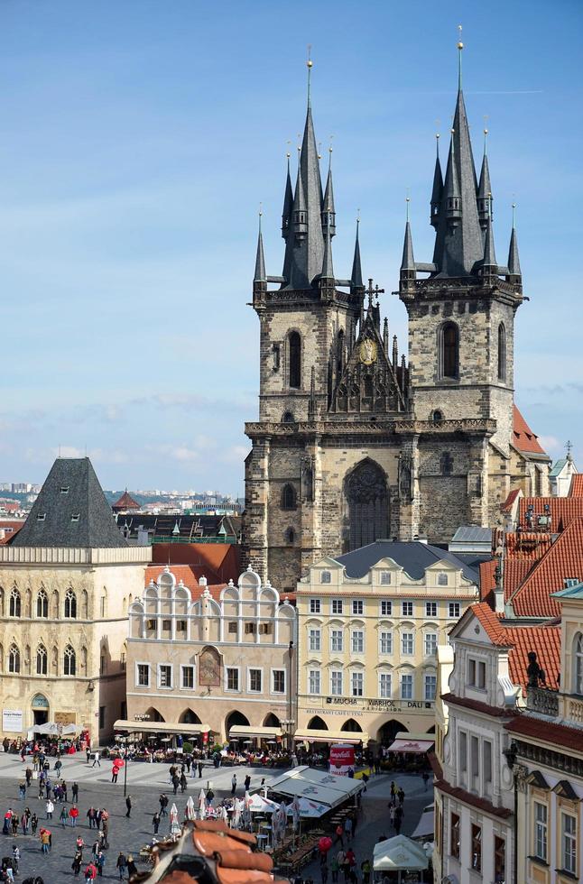 Blick Richtung Liebfrauenkirche vor dem Teyn in Pragprag, Tschechische Republik, 2014. foto