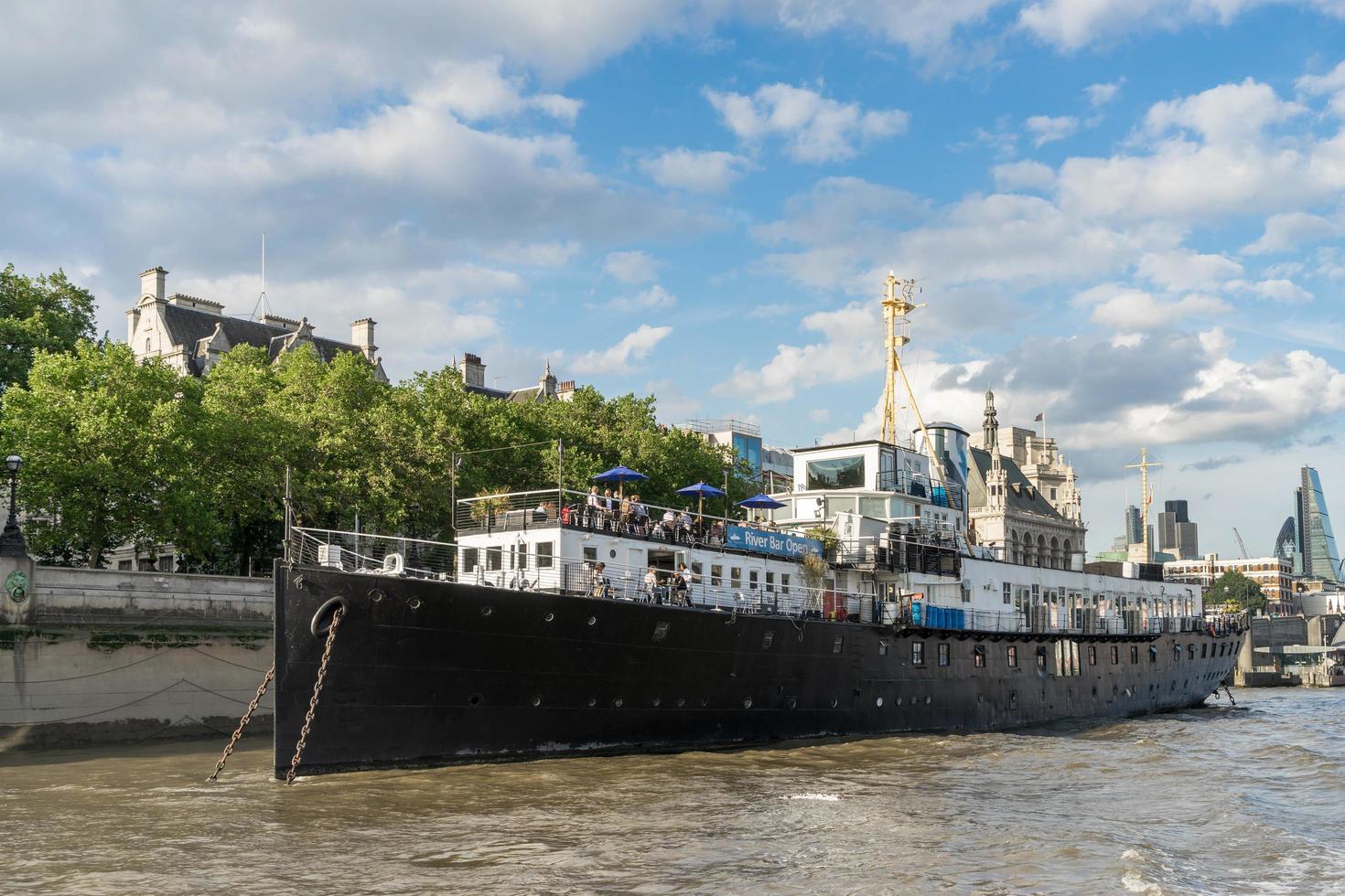 London, Großbritannien, 2014. River Bar an der Themse foto