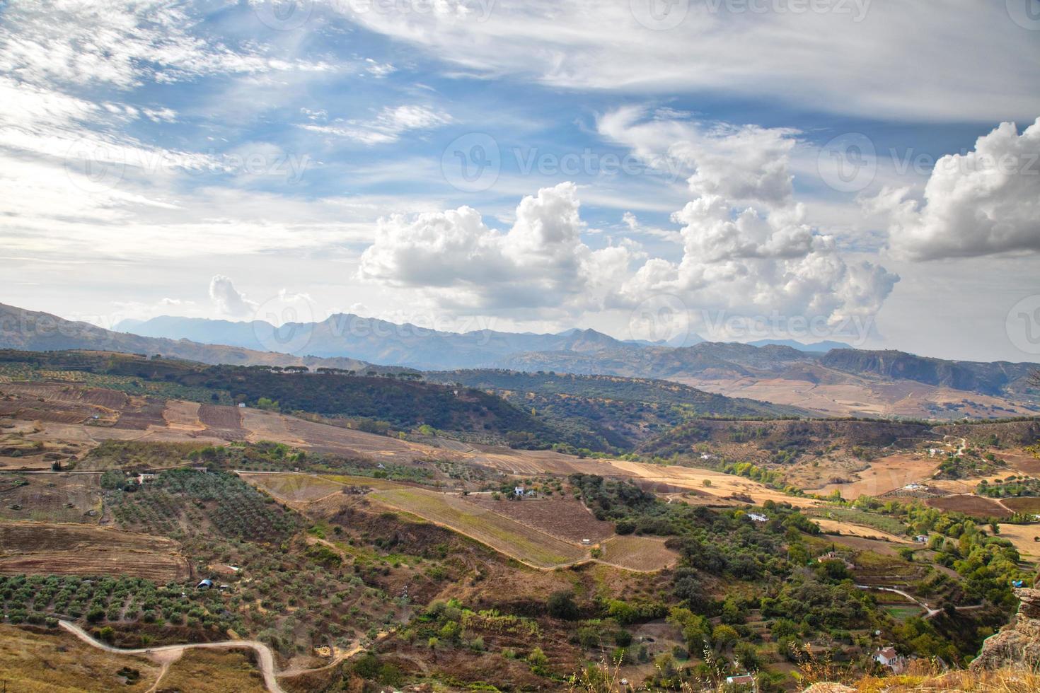 Andalusische Landschaften in der Nähe von Ronda, Spanien foto