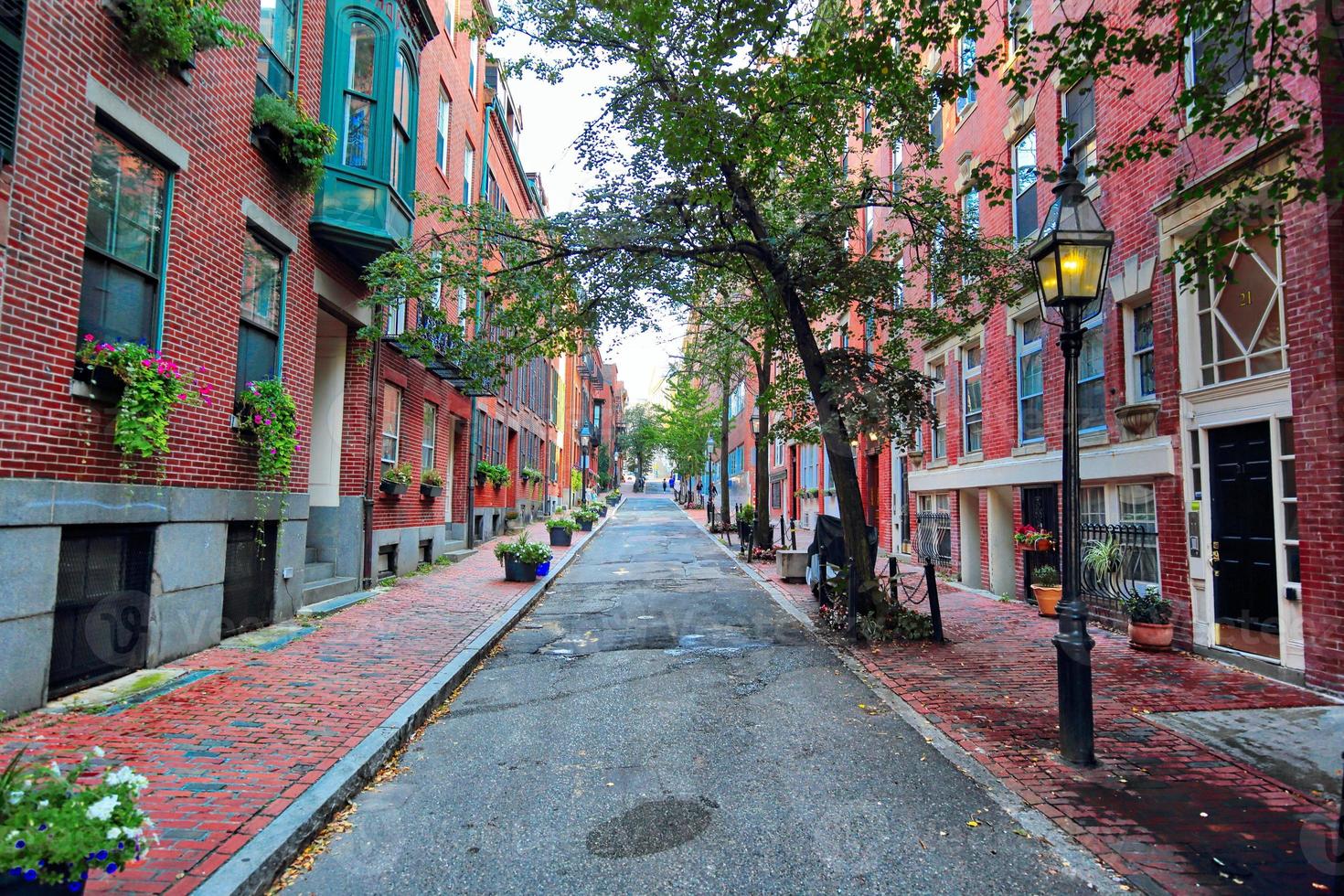 Boston Beacon Hill bei Sonnenuntergang foto