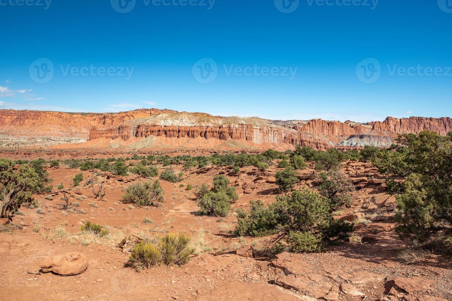 Capitol Reef National Park an einem sonnigen Tag im Bundesstaat Utah. foto