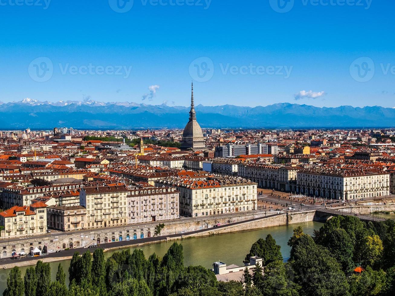 hdr-luftaufnahme von turin foto