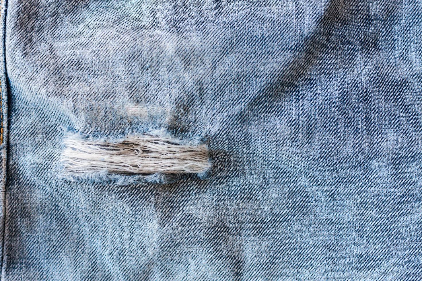 Jeans zerrissene Denim-Textur foto