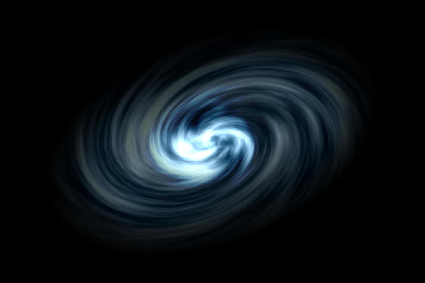 abstrakter Spiralnebel auf schwarzem Hintergrund foto