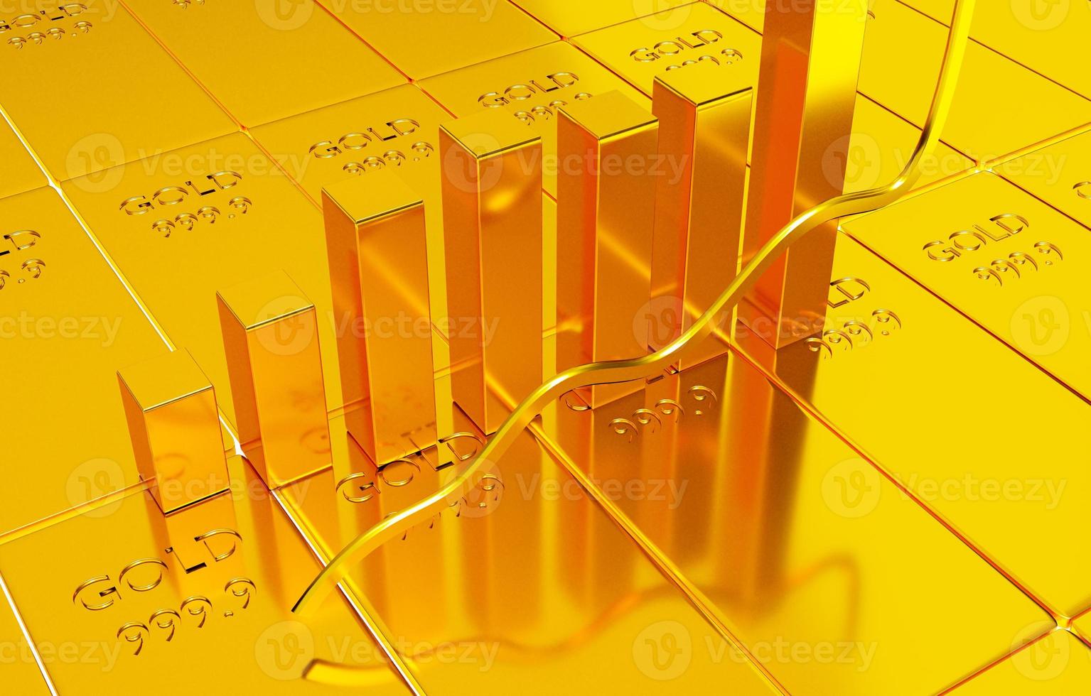 Investitionen in Goldaktien, Goldhandelskonzept foto