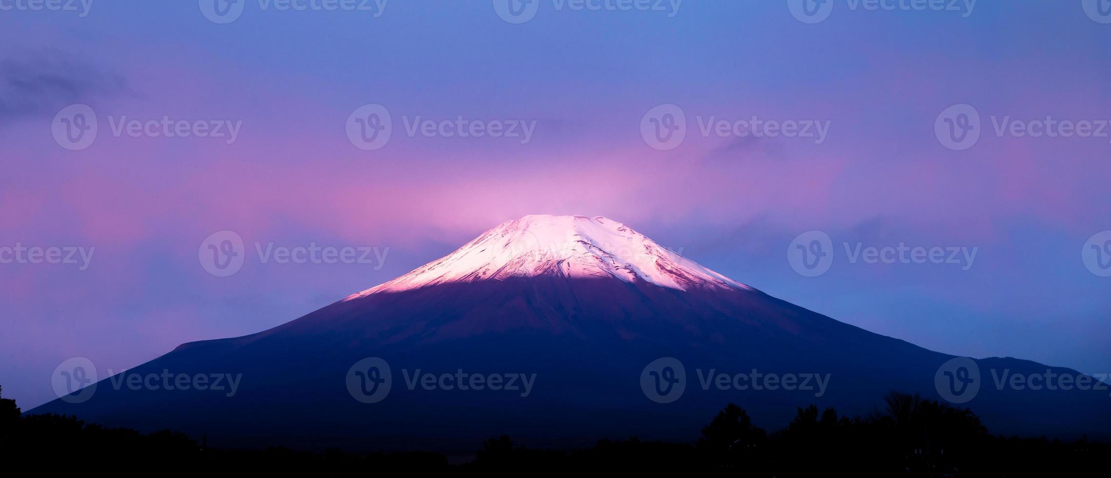 nahaufnahme des fuji am morgen. foto