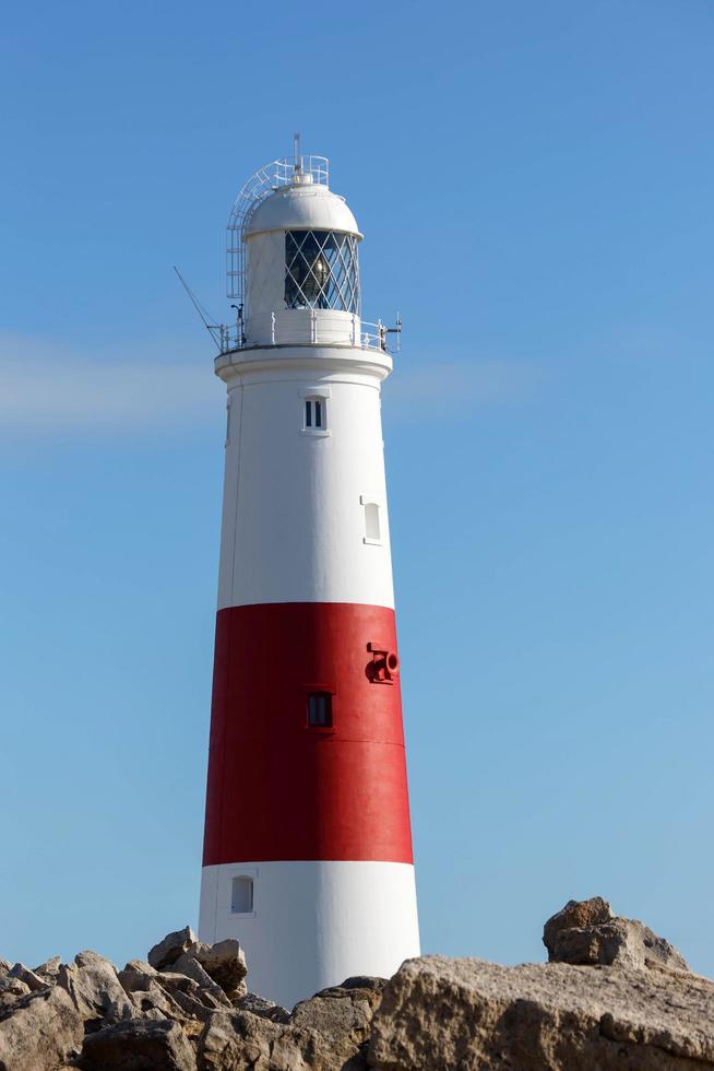 Portland Bill, Dorset, Großbritannien, 2018. Blick auf den Leuchtturm von Portland Bill foto