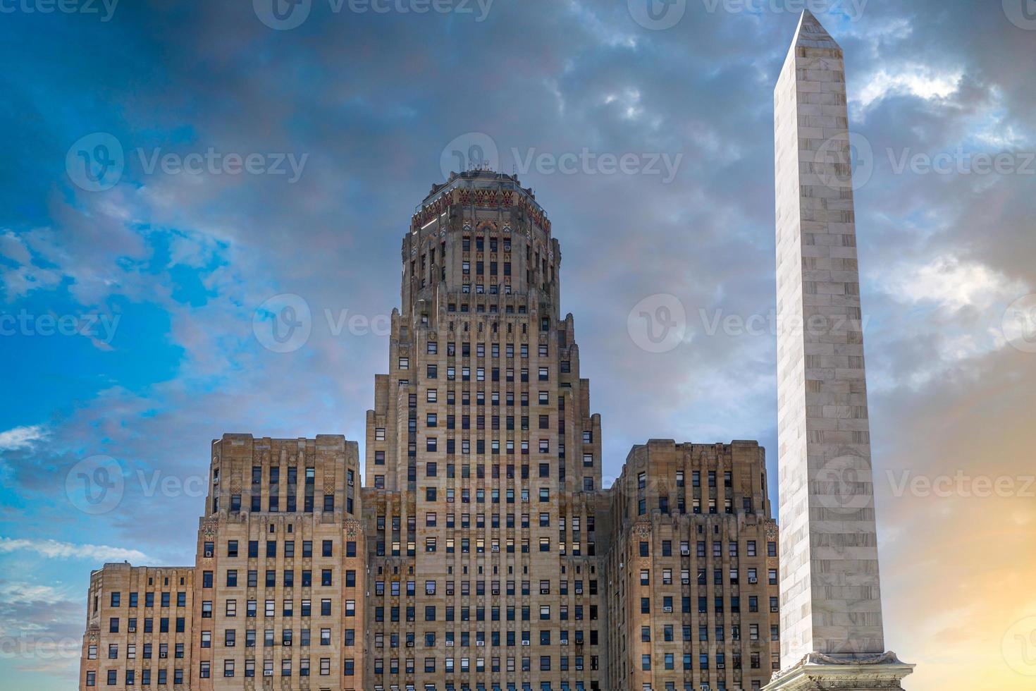 Buffalo City Hall, das 378 Fuß hohe Gebäude ist der Sitz der Gemeindeverwaltung, eines der größten und höchsten Gemeindegebäude in den Vereinigten Staaten foto