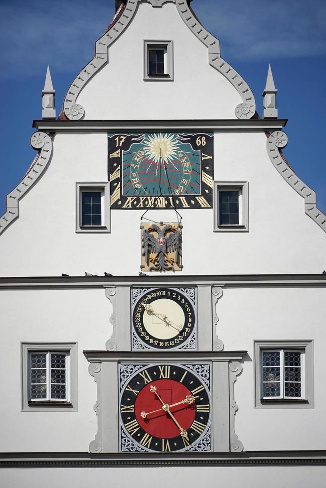 rothenburg ob der tauber, nordbayern, deutschland, 2014. alter uhrturm foto