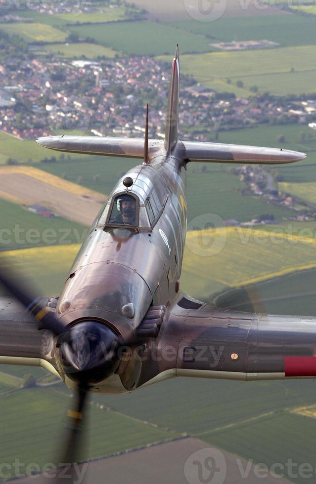 Schlacht von Großbritannien Gedenkflug BBMF Spifire Hurricane Flug Antenne foto