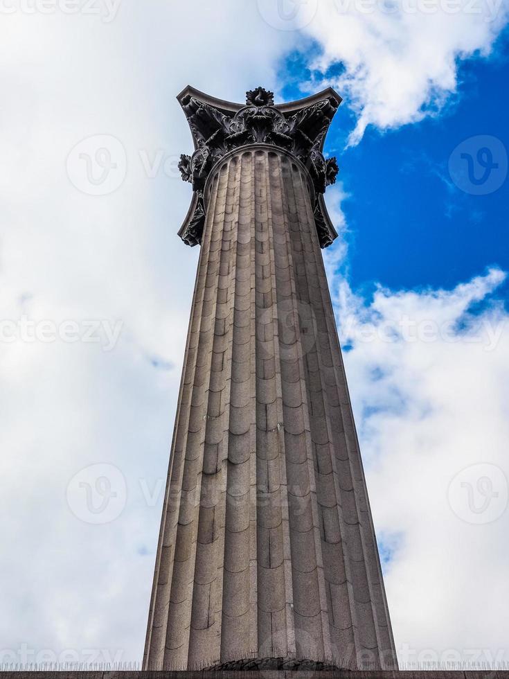 HDR-Nelson-Säule in London foto